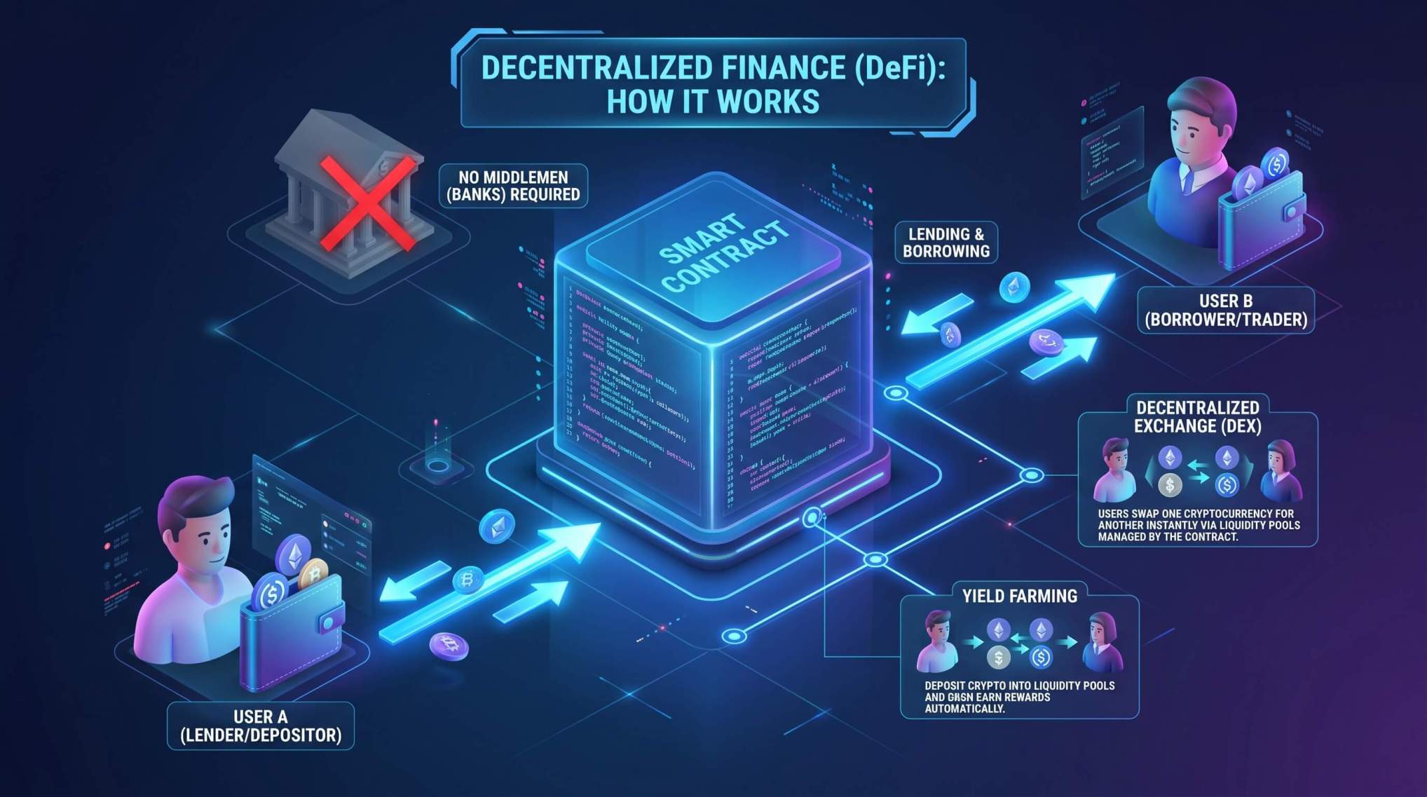 Как работают децентрализованные финансы